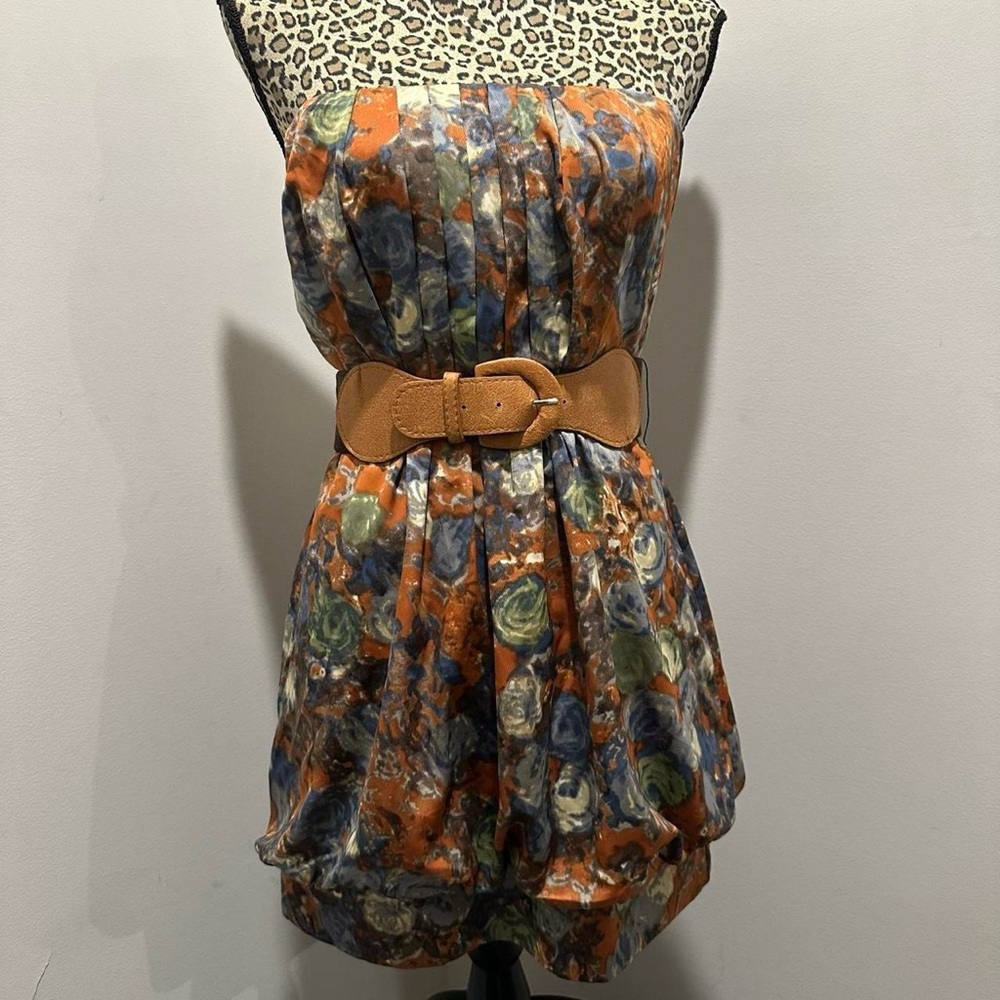 Vintage Strapless Bubble Hem Dress